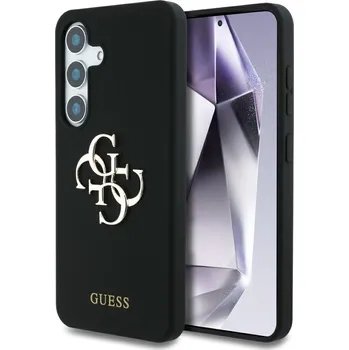 Telefonní příslušenství Guess Silicone 4G Big Metal Logo pouzdro Samsung Galaxy S25 černé