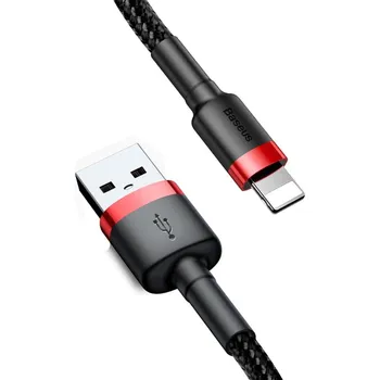 Baseus Datový kabel Cafule USB na Lightning 3m Černá Červená
