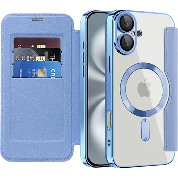 Pouzdro na mobilní telefon Pouzdro na knihu Techsuit SmartMag iPhone 16 Plus světle modrá