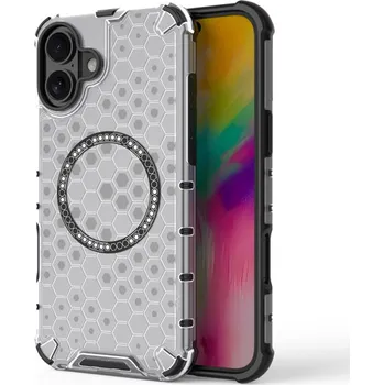 Pouzdro na mobilní telefon Techsuit HoneyComb Shield MagSafe iPhone 16 bílý