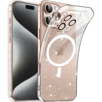 Pouzdro na mobilní telefon Techsuit SparkleSkin MagSafe Series pro iPhone 16 Pro průhledný