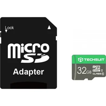 Paměťová karta Techsuit Memory Card THCM11 s adaptérem MicroSDHC Class 10 32GB zelená