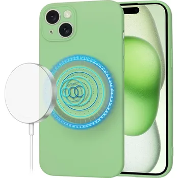 Pouzdro na mobilní telefon Techsuit SoftFlex MagSafe pro iPhone 15 Plus v mátově zelené
