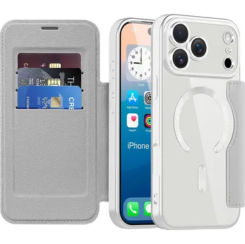 Pouzdro na mobilní telefon Pouzdro na knihu Techsuit SmartMag iPhone 17 Pro šedé