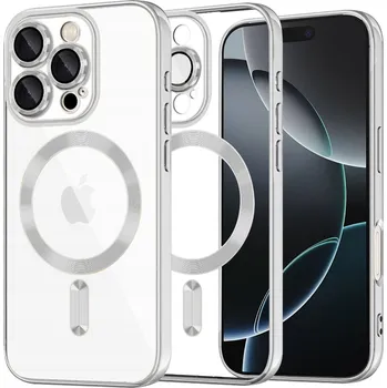 Pouzdro na mobilní telefon Techsuit Luxury Crystal MagSafe pro iPhone 16 Pro stříbrný
