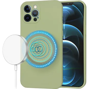 Pouzdro na mobilní telefon Techsuit SoftFlex MagSafe pouzdro iPhone 12 Pro Max matcha
