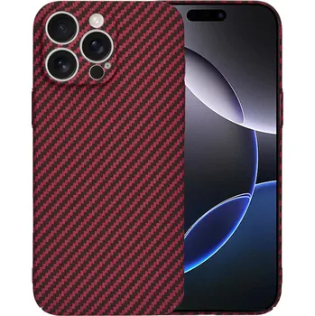 Pouzdro na mobilní telefon Techsuit Carbonite FiberShell iPhone 16 Pro Max Red