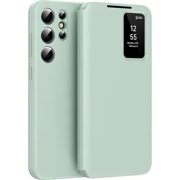Pouzdro na mobilní telefon Techsuit SmartView Series pro Samsung Galaxy S23 Ultra zelená