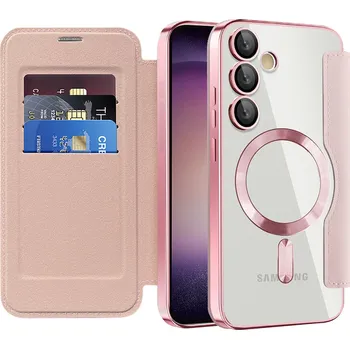 Pouzdro na mobilní telefon Pouzdro na knihu Techsuit SmartMag pro Samsung Galaxy S23 růžové
