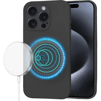 Pouzdro na mobilní telefon Techsuit SoftFlex MagSafe pro iPhone 15 Pro černý