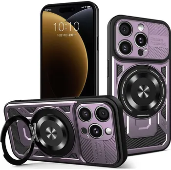 Pouzdro na mobilní telefon Techsuit RuggedCam pro iPhone 15 Pro fialová