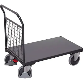 Stavební technika Plošinový vozík s madlem Variofit sw-700.101, mřížová výplň, do 500 kg, plocha 103 x 70 cm Barva: antracit RAL7016