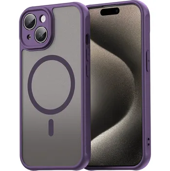 Pouzdro na mobilní telefon Techsuit HaloFrost II MagSafe pro iPhone 15 Plus fialová
