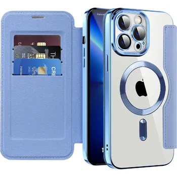 Pouzdro na mobilní telefon Pouzdro na knihu Techsuit SmartMag iPhone 13 Pro světle modrá