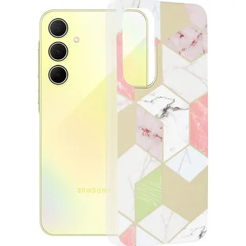 Pouzdro na mobilní telefon Techsuit Mramorové pouzdro Samsung Galaxy A35 5G Fialový hex