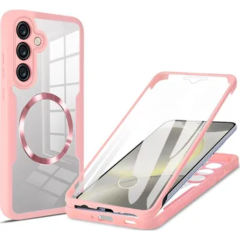 Pouzdro na mobilní telefon Techsuit ColorVerse 360 MagSafe Series + Ochranné sklo Samsung Galaxy S25 Plus Růžová