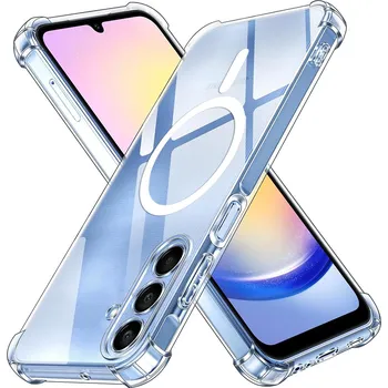 Pouzdro na mobilní telefon Techsuit Shockproof průhledný silikonový MagSafe pro Samsung Galaxy A25 5G průhledný