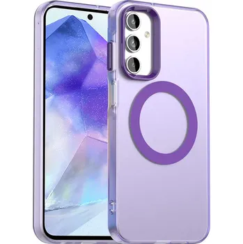 Pouzdro na mobilní telefon Techsuit CandyCase MagSafe pro Samsung Galaxy A55 5G fialová