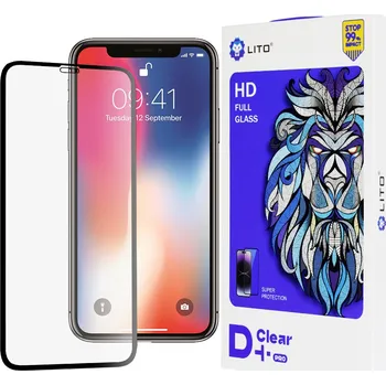 Lito D+ Pro Průhledný iPhone X iPhone XS iPhone 11 Pro Černý