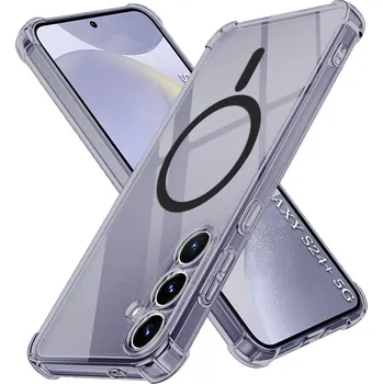 Pouzdro na mobilní telefon Techsuit Shockproof průhledný silikon MagSafe Samsung Galaxy S24 Plus kouřově černá
