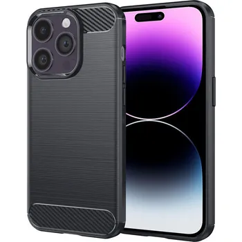 Pouzdro na mobilní telefon Techsuit Karbon Silikon iPhone 14 Pro Max Černý