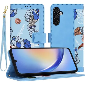 Pouzdro na mobilní telefon Techsuit Flipové pouzdro Samsung Galaxy A34 5G Zářivě modrá
