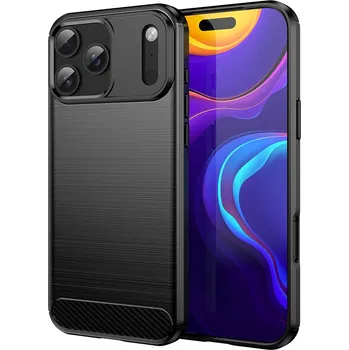 Pouzdro na mobilní telefon Pouzdro Techsuit Carbon Silicone pro iPhone 17 Pro černé