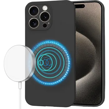 Pouzdro na mobilní telefon Techsuit SoftFlex MagSafe pro iPhone 15 Pro Max černý
