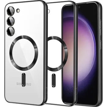 Pouzdro na mobilní telefon Techsuit Luxusní Křišťálový MagSafe Samsung Galaxy S23 Černý