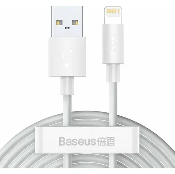 Baseus Datový kabel 2ks TZCALZJ-02 USB na Lightning 1.5m Bílý
