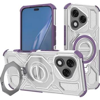 Pouzdro na mobilní telefon Pouzdro Techsuit Carbon Shield PRO Honor 400 Lite fialové průhledné