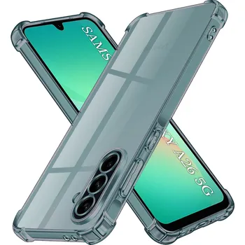 Pouzdro na mobilní telefon Techsuit Shockproof průhledný silikon Samsung Galaxy A26 5G kouřově černý