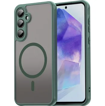 Pouzdro na mobilní telefon Techsuit HaloFrost II MagSafe pro Samsung Galaxy A55 5G zelená