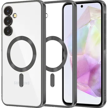 Pouzdro na mobilní telefon Techsuit Luxury Crystal MagSafe pro Samsung Galaxy A35 5G černý