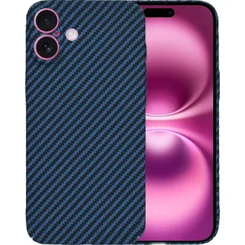 Pouzdro na mobilní telefon Pouzdro Techsuit Carbonite FiberShell iPhone 16 Plus Cyan