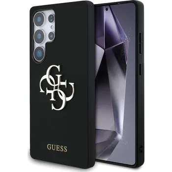 Telefonní příslušenství Guess Silicone 4G Big Metal Logo pouzdro Samsung Galaxy S25 Ultra černé