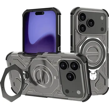 Pouzdro na mobilní telefon Ochranný kryt Techsuit Carbon Shield PRO pro iPhone 17 Pro kouřově černý