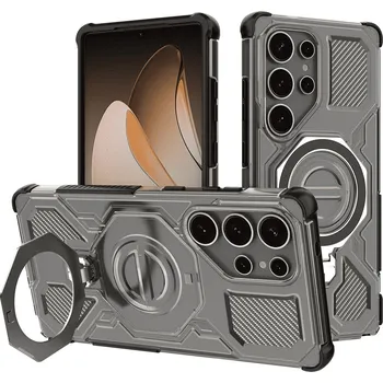 Pouzdro na mobilní telefon Techsuit Carbon Shield PRO pro Samsung Galaxy S25 Ultra kouřově černá