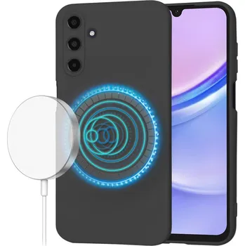 Pouzdro na mobilní telefon Techsuit SoftFlex MagSafe pro Samsung Galaxy A15 4G A15 5G černá
