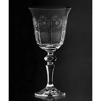 Sklenice Bohemia Crystal - broušené skleničky na víno Laura 500PK (220 ml, 6 ks)