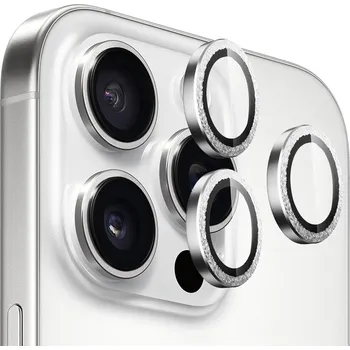 Blueo Diamond Lens Glass iPhone 16 Pro iPhone 16 Pro Max stříbrný diamant
