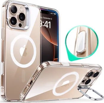 Pouzdro na mobilní telefon ESR Classic Hybrid HaloLock Kickstand pro iPhone 16 Pro průhledný