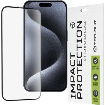 Techsuit 111D Celoplošné sklo s plným lepením iPhone 15 Pro Black