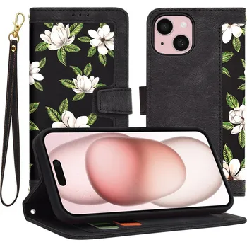 Pouzdro na mobilní telefon Techsuit FlipCraft pouzdro iPhone 15 Flowers of the Dawn