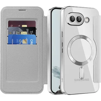 Pouzdro na mobilní telefon Pouzdro na knihu Techsuit SmartMag pro Google Pixel 9a šedé