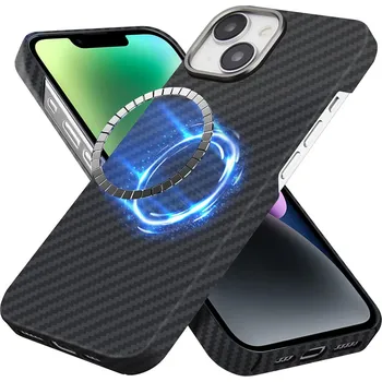 Pouzdro na mobilní telefon Techsuit Aramid Fiber MagSafe pro iPhone 14 černý