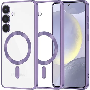 Pouzdro na mobilní telefon Techsuit Křišťálový MagSafe Samsung Galaxy S24 Plus Fialový