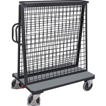 Plošinový vozík Variofit Vozík se stojanem pro zavěšení nářadí a materiálu, s vrchní policí, Variofit, do 500 kg, modrá/antracit Barva: antracit RAL7016