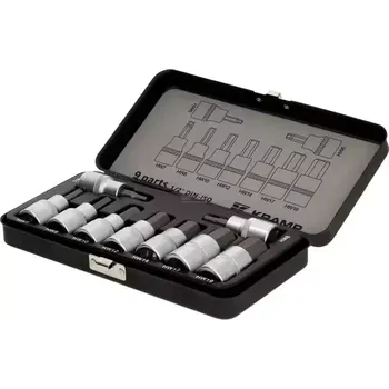 Klíč KRAMP Sada nástrčných klíčů 1/2", 6hranné, 9 dílů, metrické