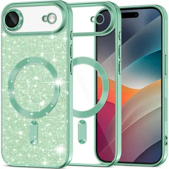 Pouzdro na mobilní telefon Techsuit Luxury Glitter MagSafe pro iPhone 17 Air světle zelená